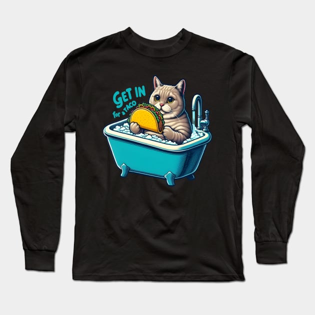 The Feline Taco Soak Long Sleeve T-Shirt by coollooks